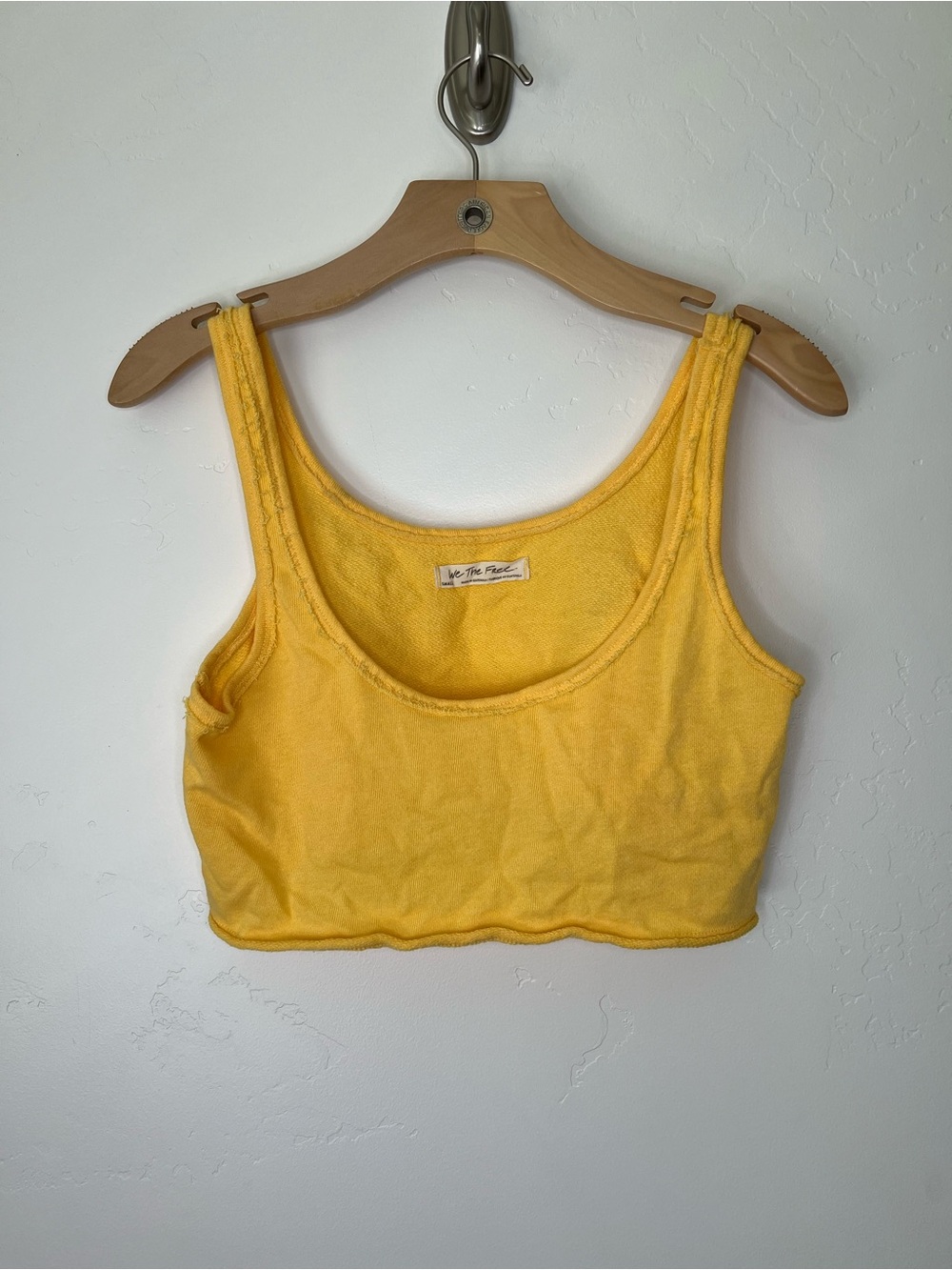 We The Free Bright Yellow Cropped Tank